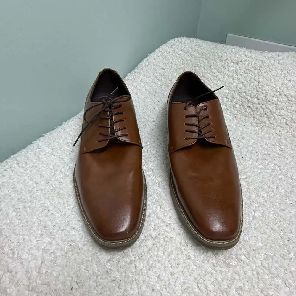 Van Heusen Men's Garrett Memory Foam Oxford Dress Shoes Size 15 EUC Business